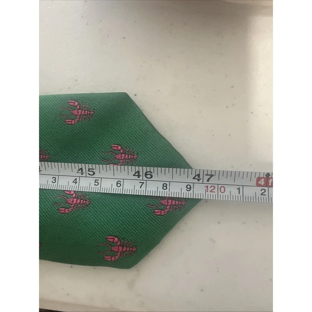 Polo Ralph Lauren Junior Hand Made in Italy 100% Silk Green Necktie with Lobster